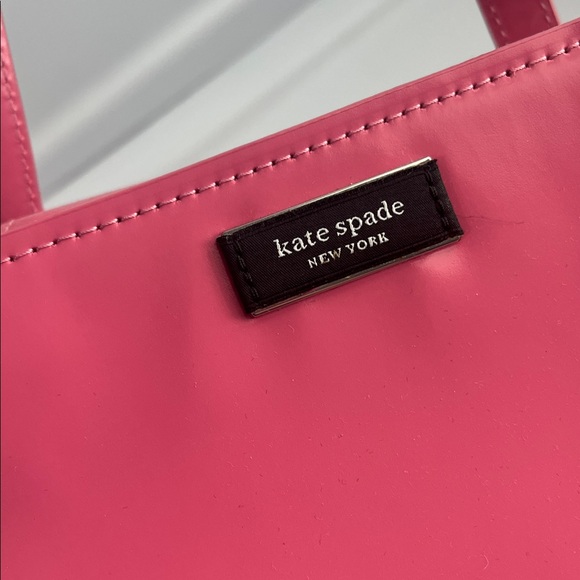 Kate Spade Sam Icon Small Tote Spazzolato Leather Feather Pink - Picture 8 of 8